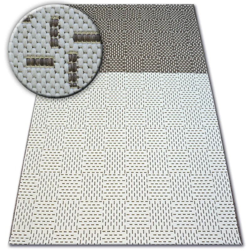 Sisal Cord Rug FLAT 48722/608 Cream Brown