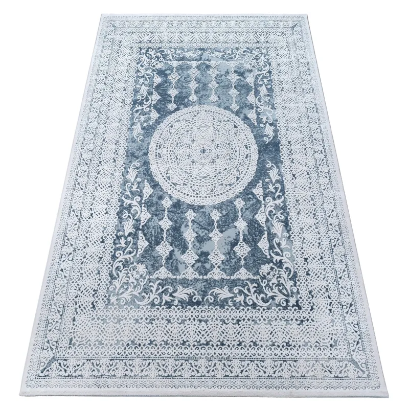 Acrylic Rug VALENCIA 2328 ORNAMENT Blue/Ivory