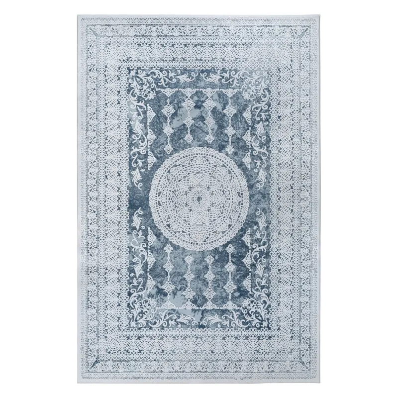 Acrylic Rug VALENCIA 2328 ORNAMENT Blue/Ivory