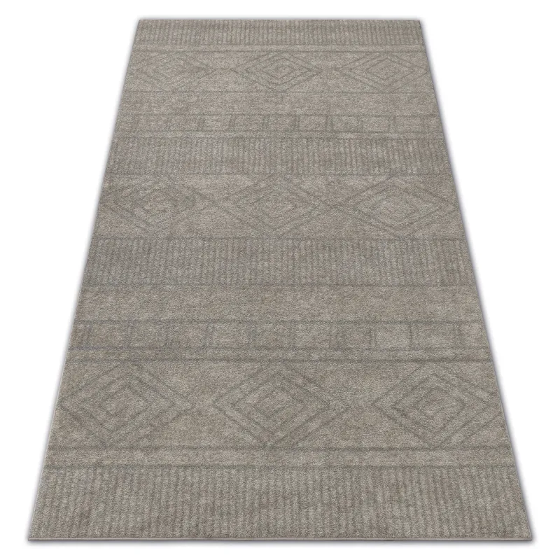 SOFT 8040 Aztec rug in cream color, modern carpet for living room