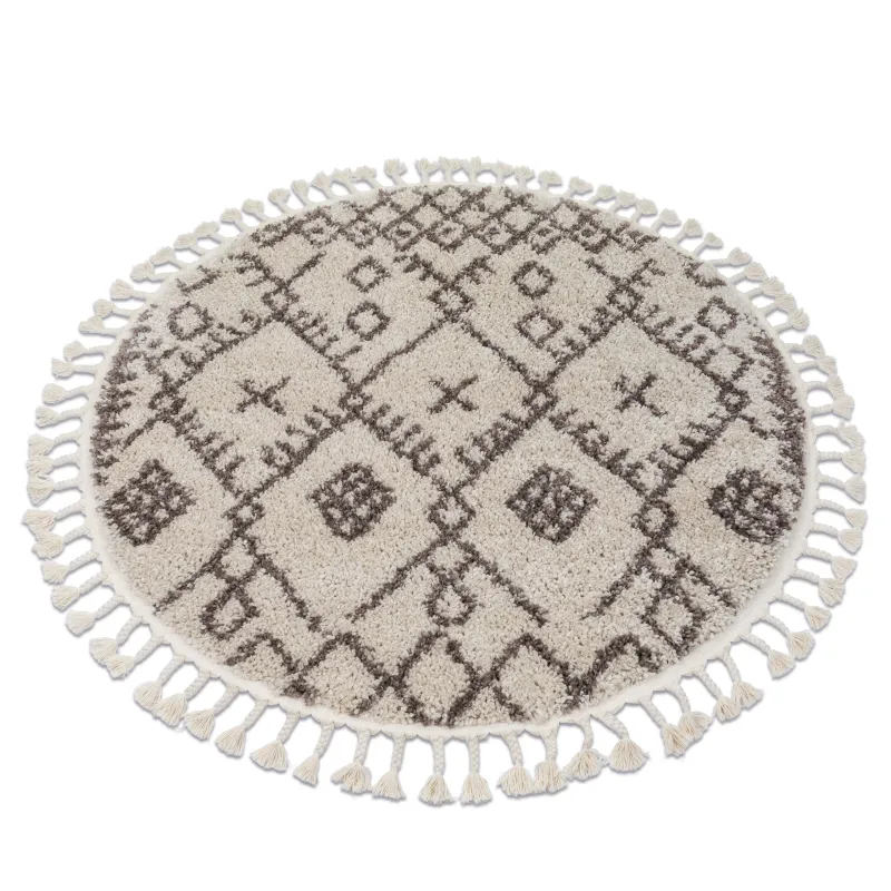Berber Tanger B5940 Round Rug 120cm Cream