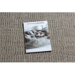 Beige flat weave sisal carpet, boho style, ideal for living rooms or bedrooms