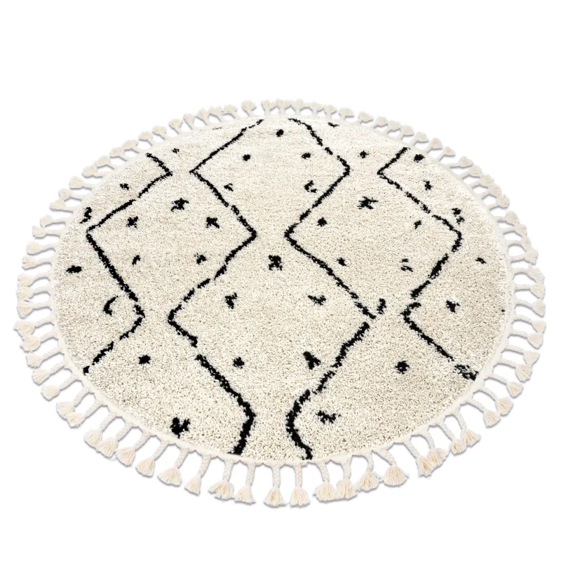 Berber Tetuan B751 Round Rug Cream 120cm