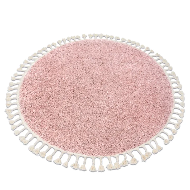 BERBER 9000 Round Pink Rug 120cm