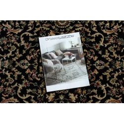 Black ROYAL ADR round rug, an elegant addition for interiors