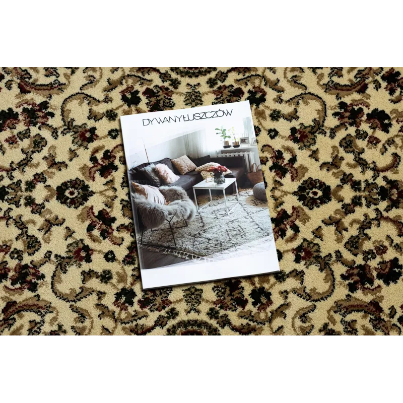 Classic style ROYAL ADR round rug in caramel color 120cm