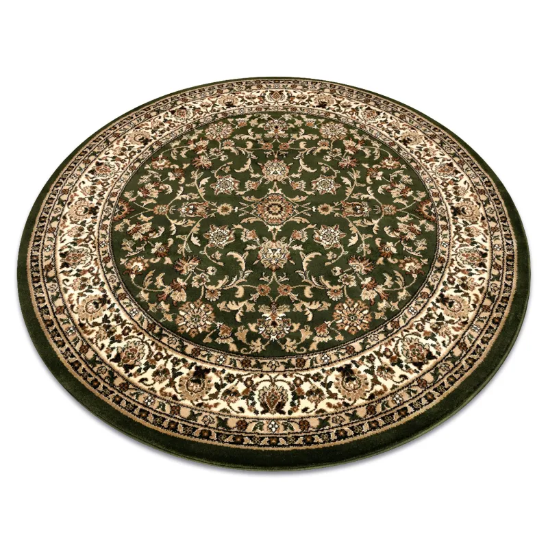 ROYAL ADR round rug in green, classic carpet for home decor