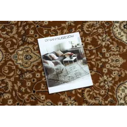Brown ROYAL ADR round rug, stylish addition for living room