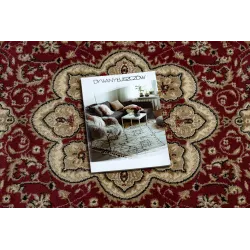 Burgundy ROYAL ADR round rug, elegant addition to interior decor