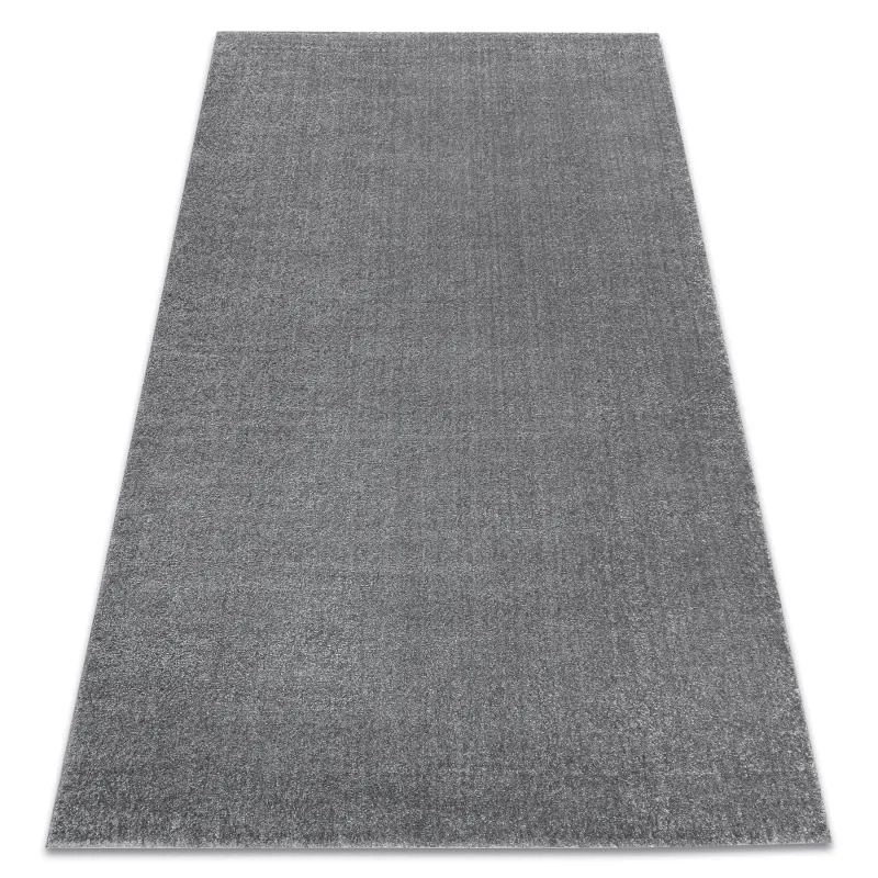 SOFT 2485 Grey Solid Rug, modern carpet in grey color