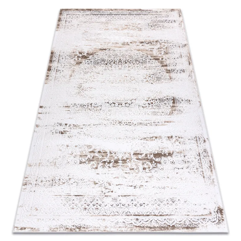 Acrylic Rug VALENCIA 9986 Ornament Frame Vintage Ivory