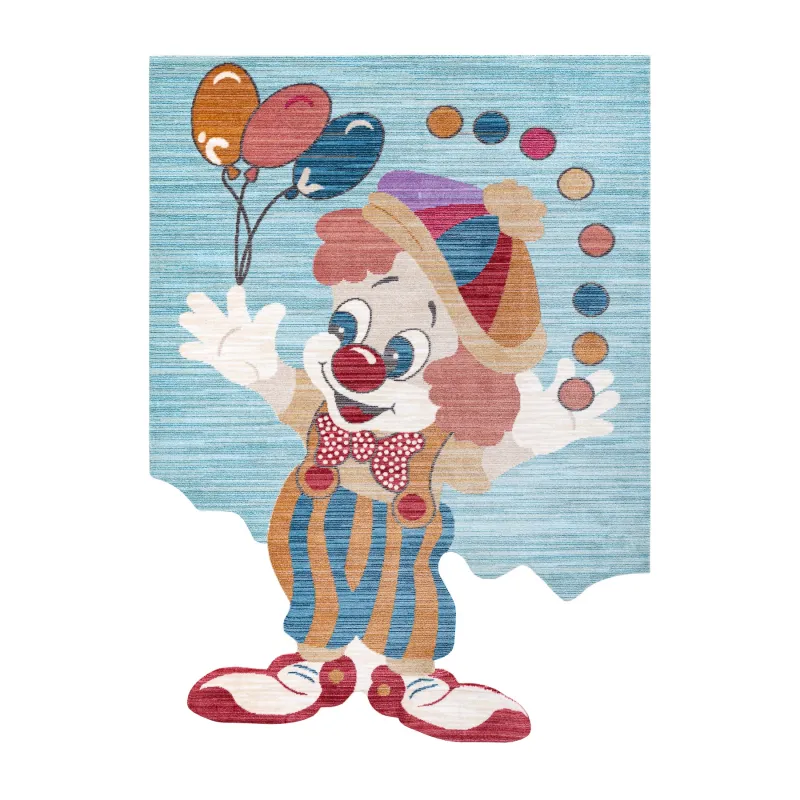Kids Rug TOYS 75328 Clown - modern navy-turquoise rug for children