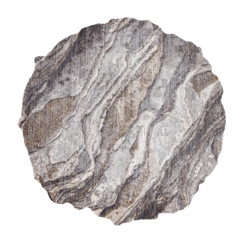 TINE 75313C Stone Rug in dark grey and light grey, modern design for stylish interiors