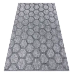 Modern Rope Rug SANTO SISAL 58391 honeycomb anthracite