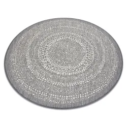 Round rug ROPE SISAL FLAT 48834637 Dots, grey
