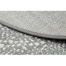Round Sisal Rope Flat Rug 120cm Grey