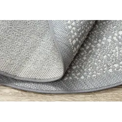 Round Sisal Rope Flat Rug 120cm Grey