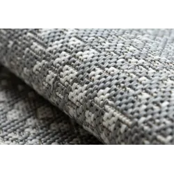Round Sisal Rope Flat Rug 120cm Grey