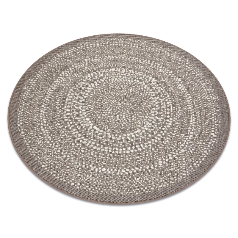 Round Sisal Rope Rug FLAT 120cm Beige