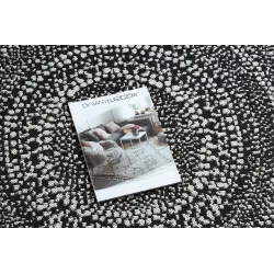 Round Rope Sisal Flat Rug 120cm Black