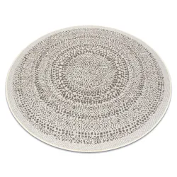 Round rug ROPE SISAL FLAT 48834866 Dots, cream
