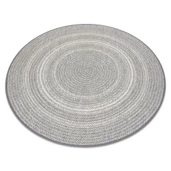 Round rug ROPE SISAL FLAT 48837637 Boho, braid, weave gray