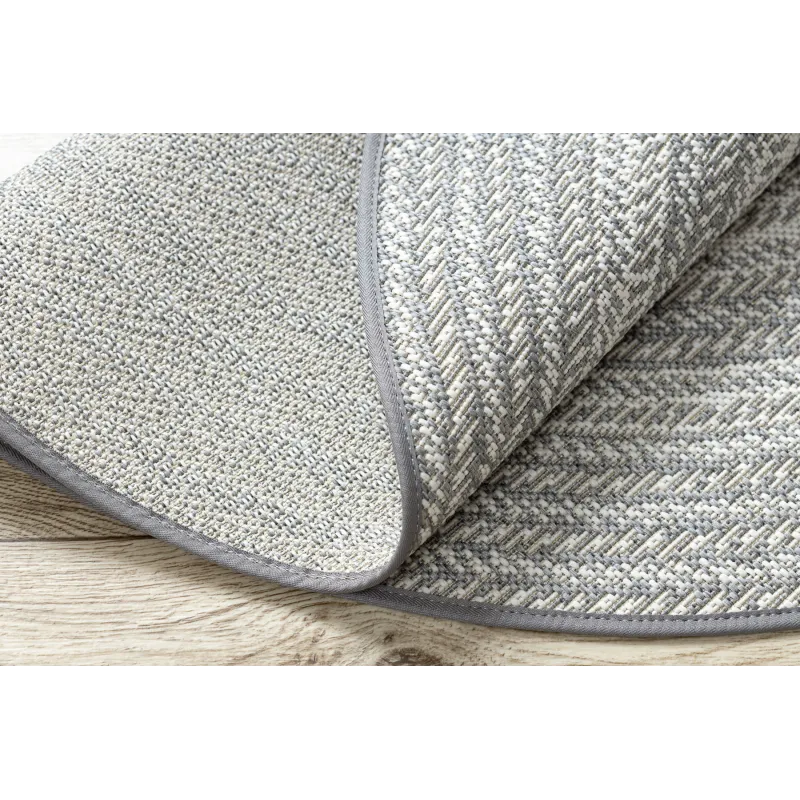 Round Rope Sisal Rug 120cm Grey Boho