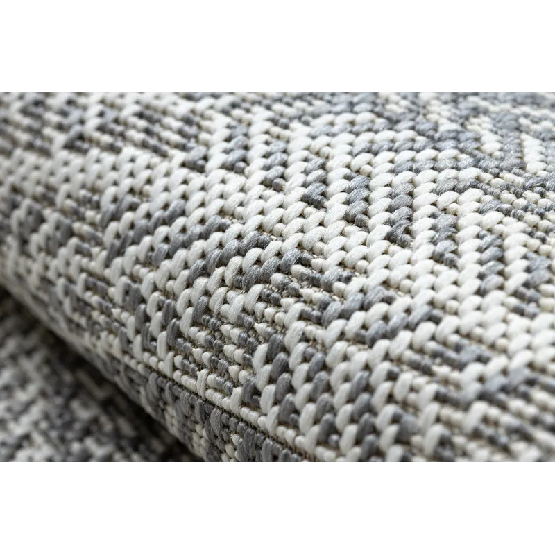Round Rope Sisal Rug 120cm Grey Boho