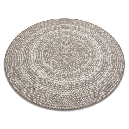 Round Rope Sisal Flat Rug 120cm Beige