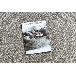 Round Rope Sisal Flat Rug 120cm Beige