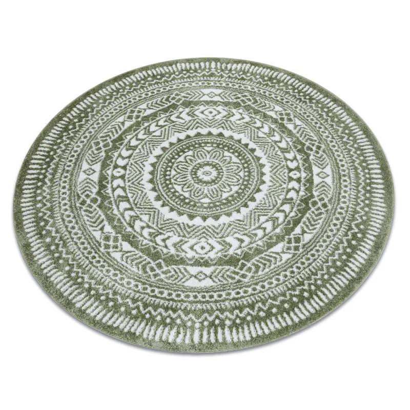 Green FUN Napkin rug, modern style, round shape