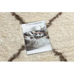 FLUFFY 2373 Round Trellis Shaggy Rug