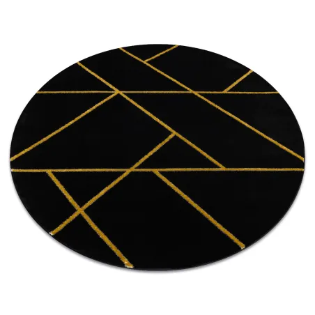 Exclusive EMERALD 1012 rug in stylish black and gold geometric design