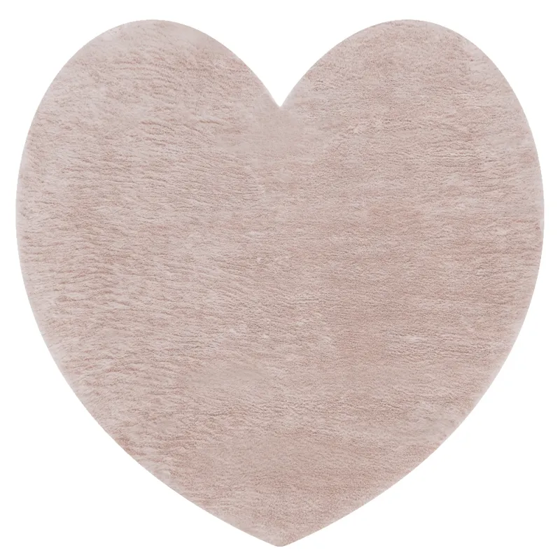 SHAPE 3105 Heart Shaggy Rug Blush Pink
