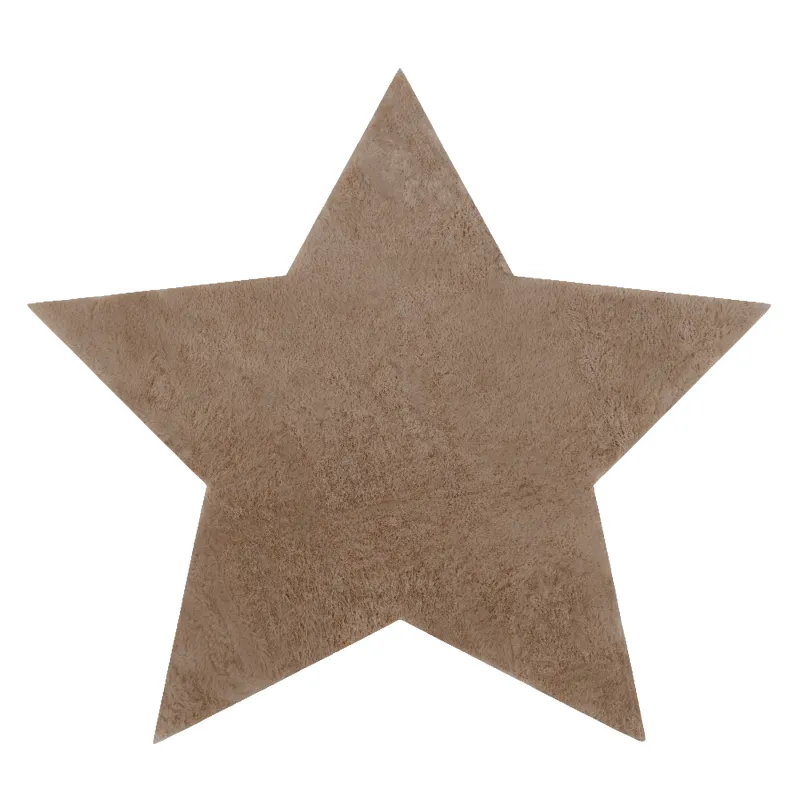 SHAPE 3148 Star Shaggy Rug Beige