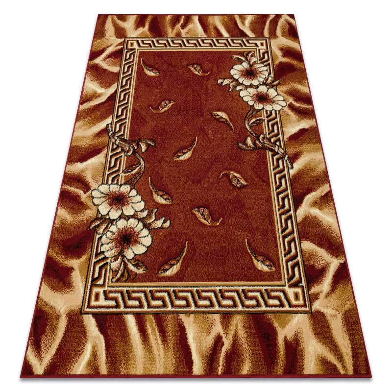 Morad TRIO Leaves & Flowers Rug Burgundy