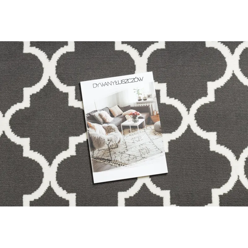 BCF Morad TRELIS Moroccan Clover Rug Anthracite