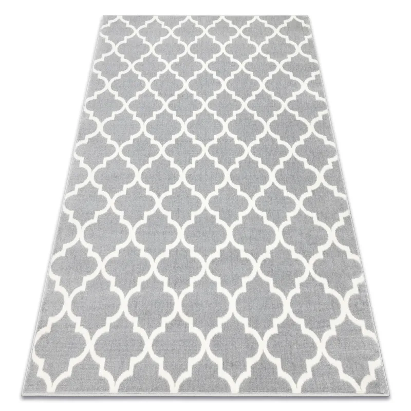 BCF Morad TRELIS Moroccan Clover Rug Light Grey