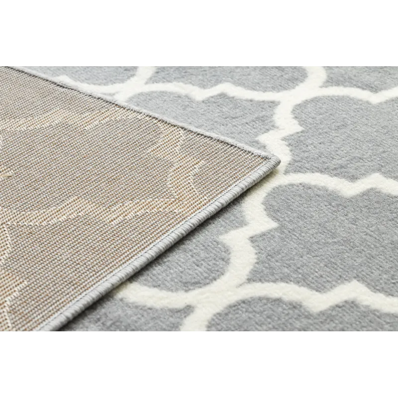 BCF Morad TRELIS Moroccan Clover Rug Light Grey