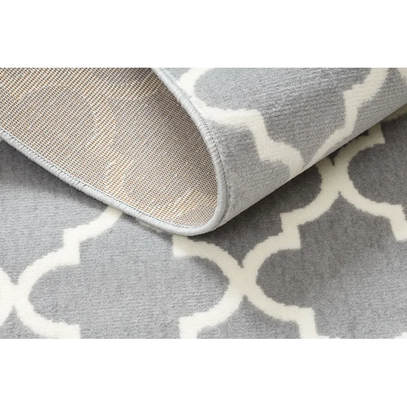 BCF Morad TRELIS Moroccan Clover Rug Light Grey