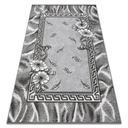 BCF MORAD TRIO Leaves, Flowers Classic Rug - Gray