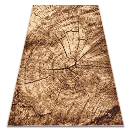 Morad Wood Beige Polypropylene Rug