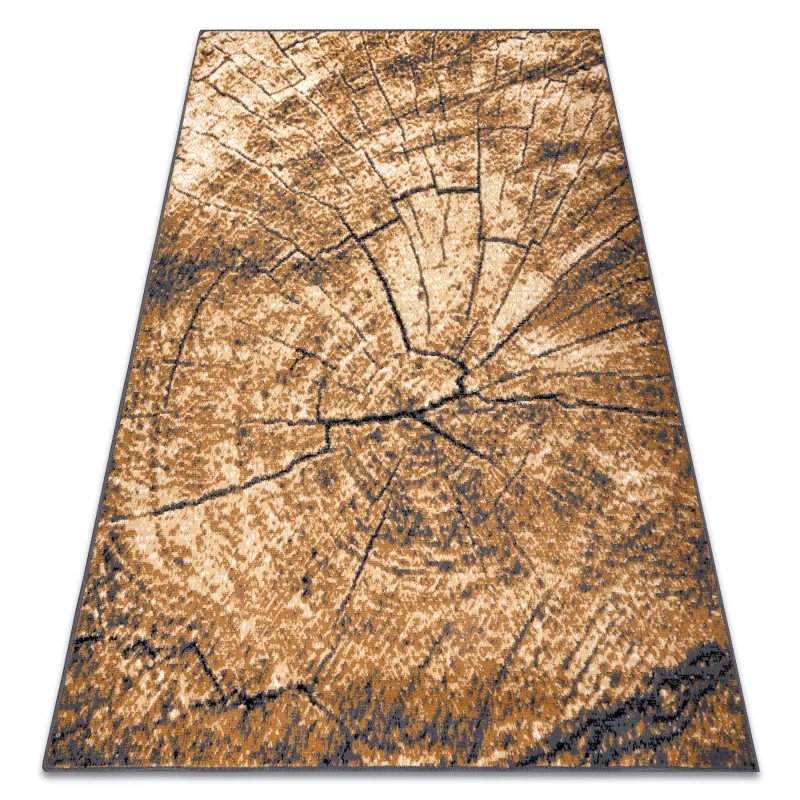 Morad Wood Gold Polypropylene Rug