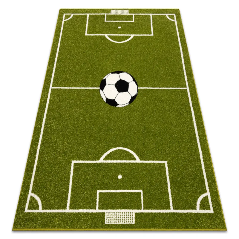 Mundial Football Field Rug in green, modern carpet for children's room