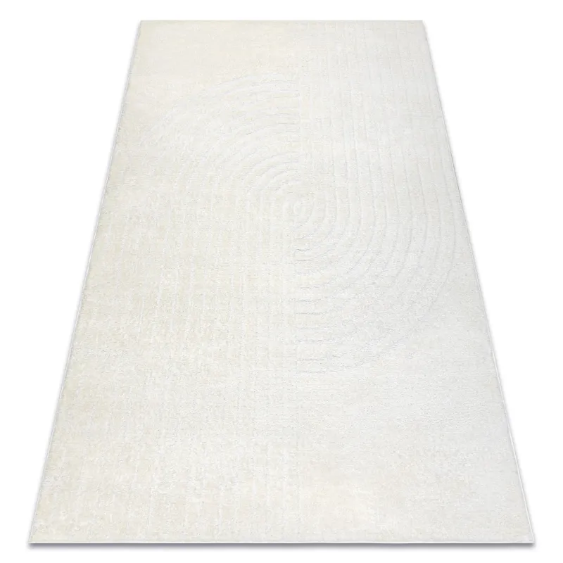 Geometric cream rug, modern design, perfect for contemporary spaces