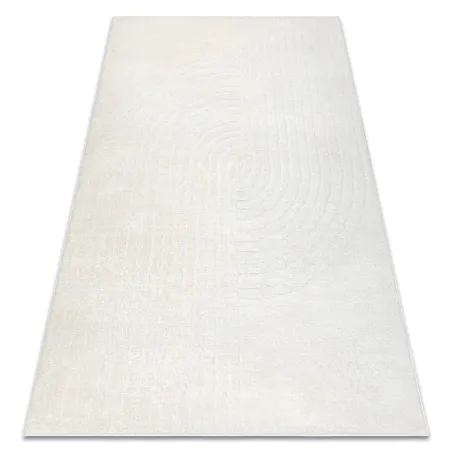 Geometric cream rug, modern design, perfect for contemporary spaces