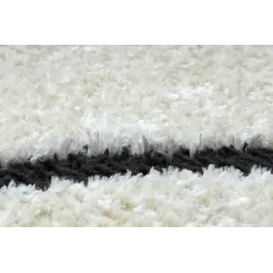 Modern rug with a unique texture, cream and black for living rooms