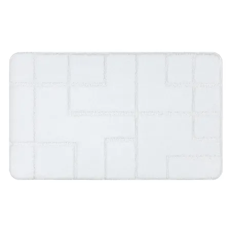 Supreme Lines Bathroom Rug White