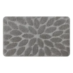 SUPREME STONES bathroom rug stones, non-slip, soft - grey