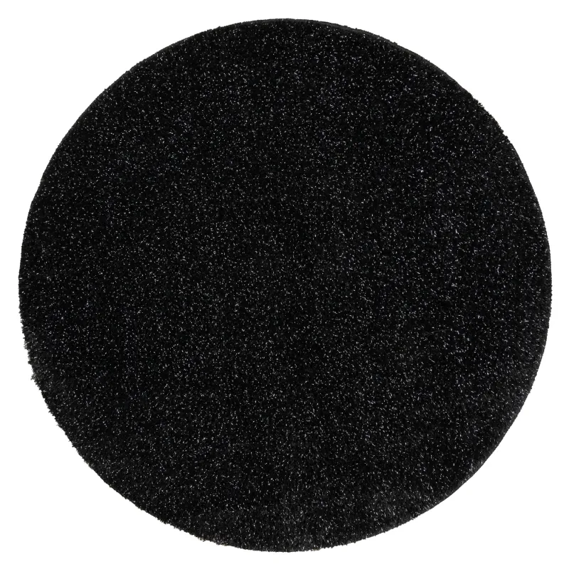 SYNERGY Glamour Circle Bath Rug Black